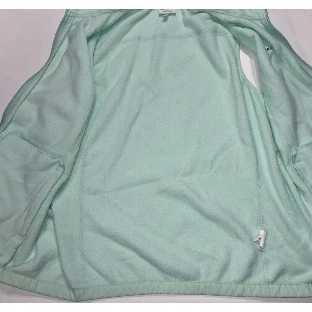 Women's Vineyard Vines WINTERMINT GREEN  Fleece Vest Size Large Zip Up‎ Casual